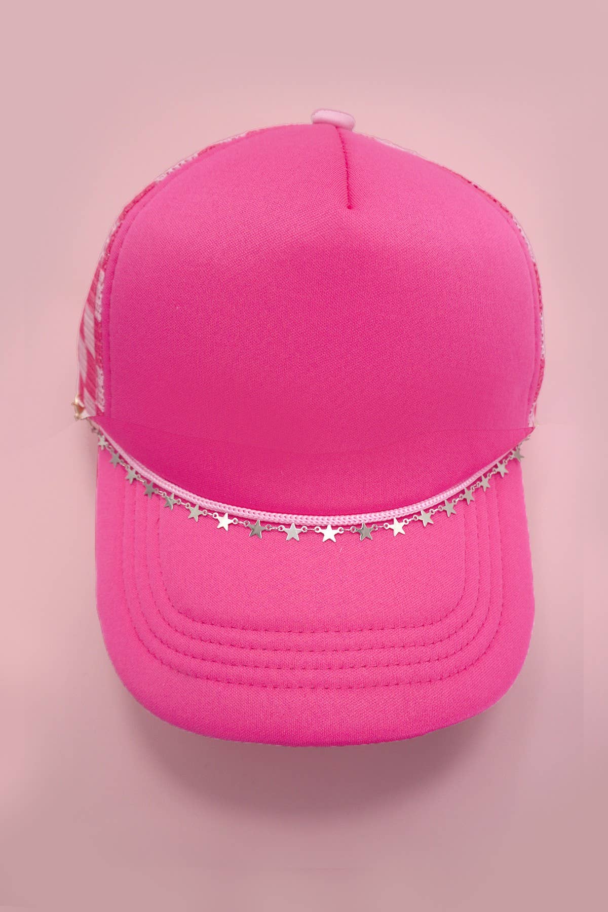 TRUCKER HAT CHAIN | STAR-SILVER