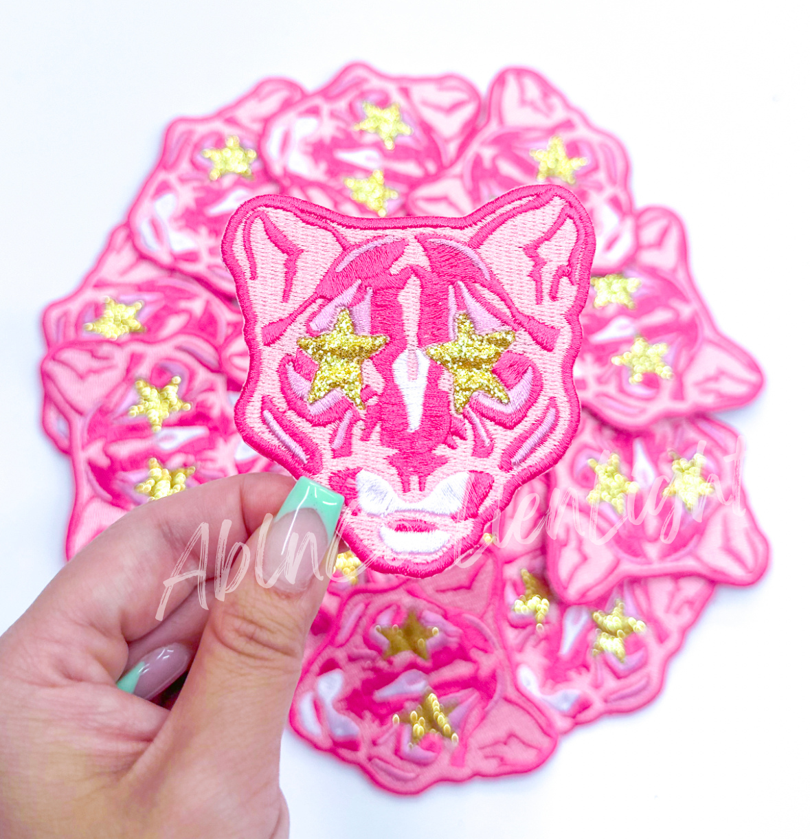 Preppy pink panther patch