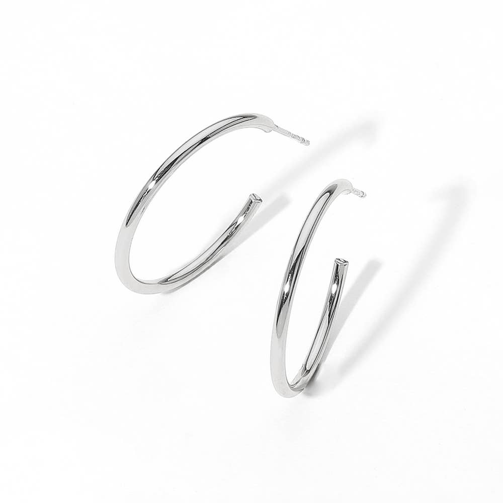 Gold Stainless Steel Hoop Earring