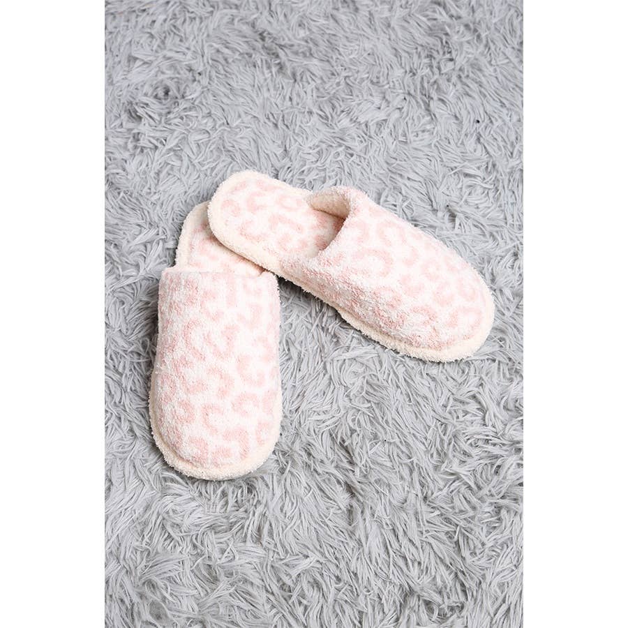 Soft Pink Leopard Slippers*