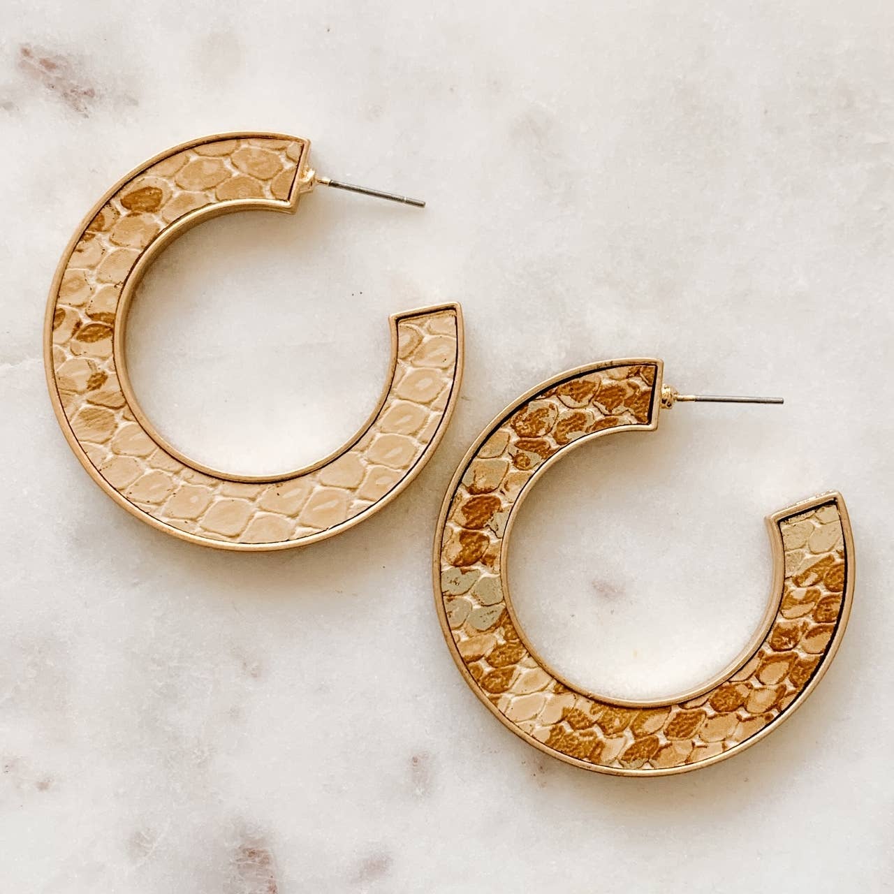 Leather Snake Hoop*