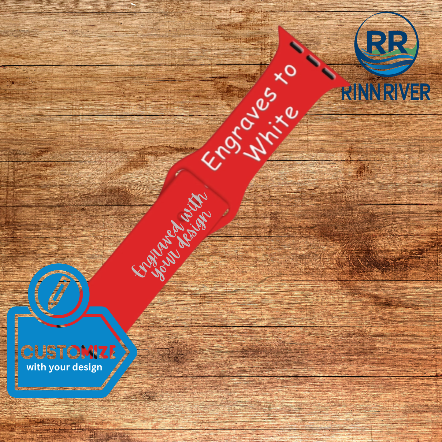 Dual Layer Silicone Apple Watch Band: Red