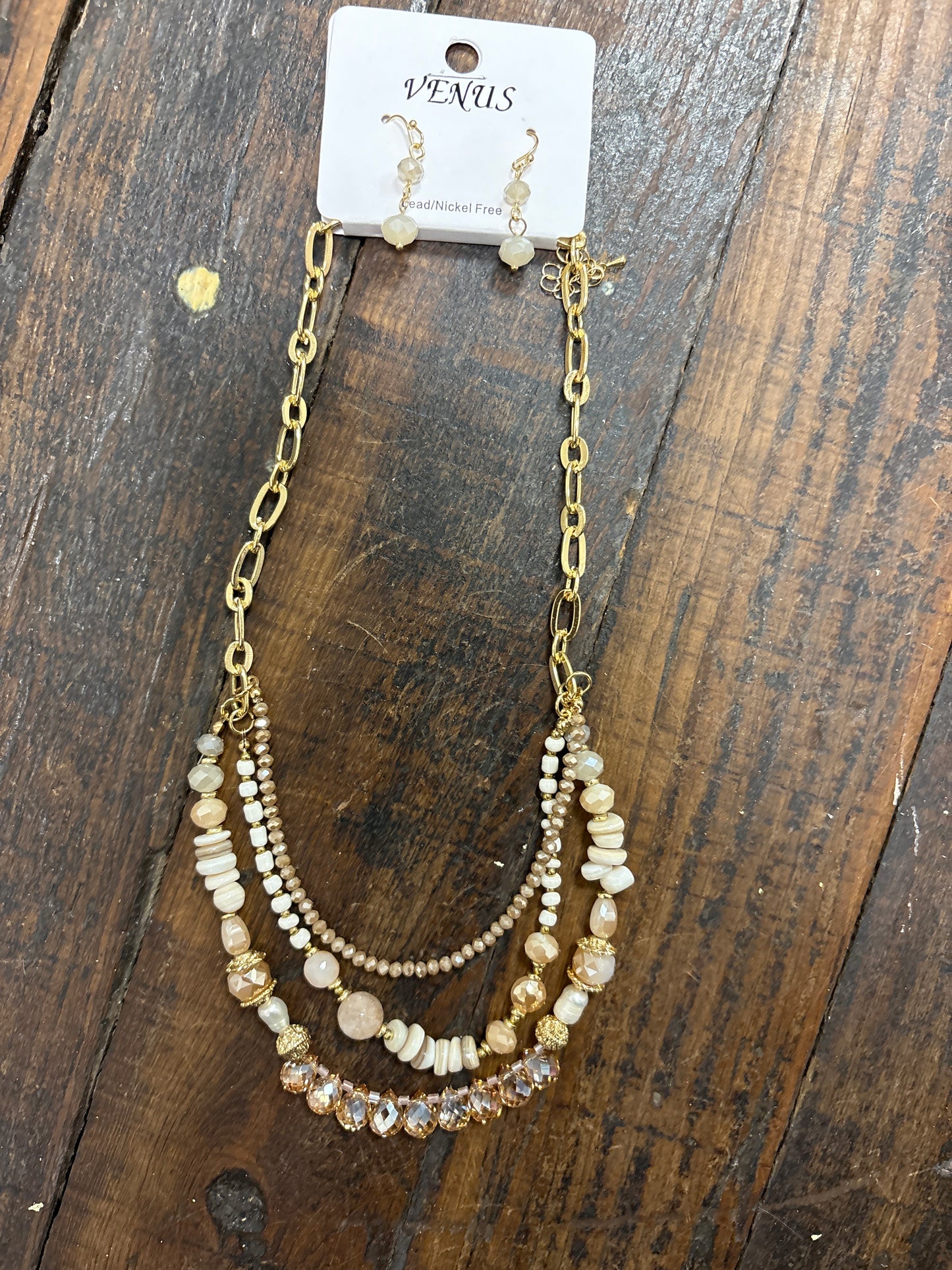 Tripled Layered Statement Necklace