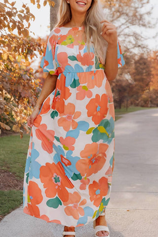 Beautifully Floral Curvy Maxi Dress*