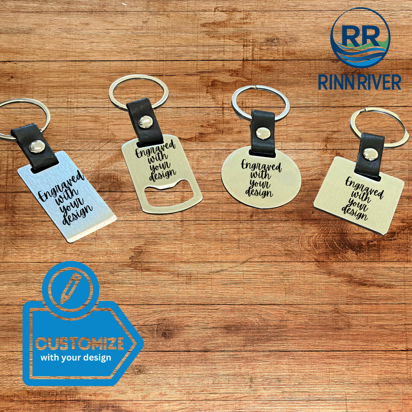 Metal keychain: Rectangle