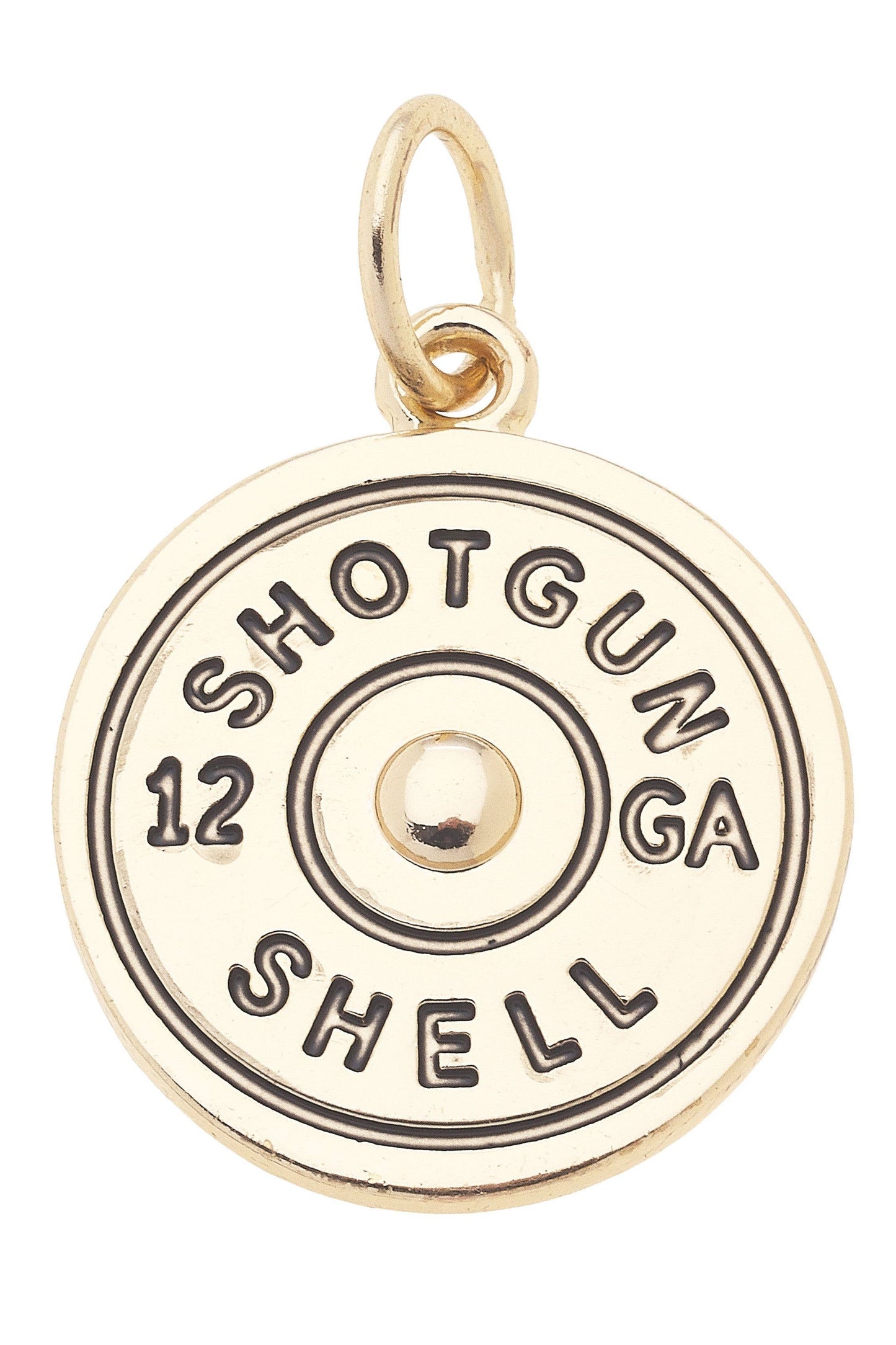 Shotgun Shell Charm in Shiny Gold