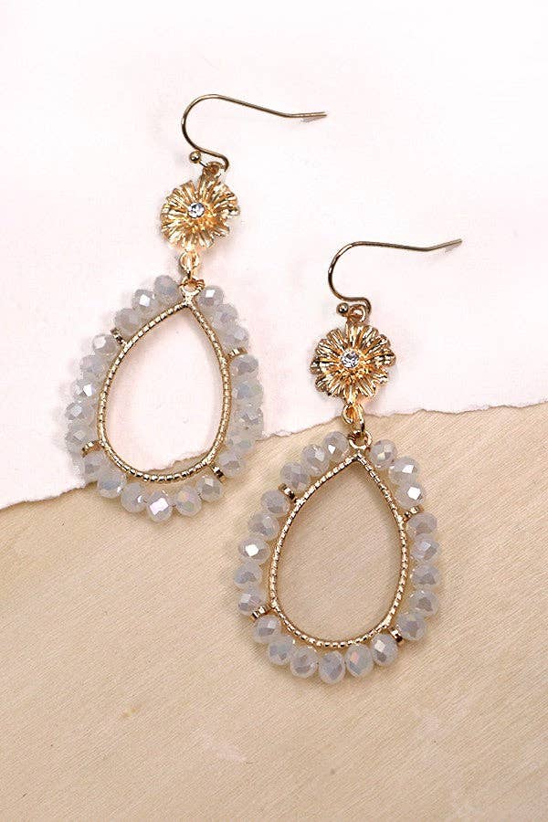 FACET BEADED TEARDROP