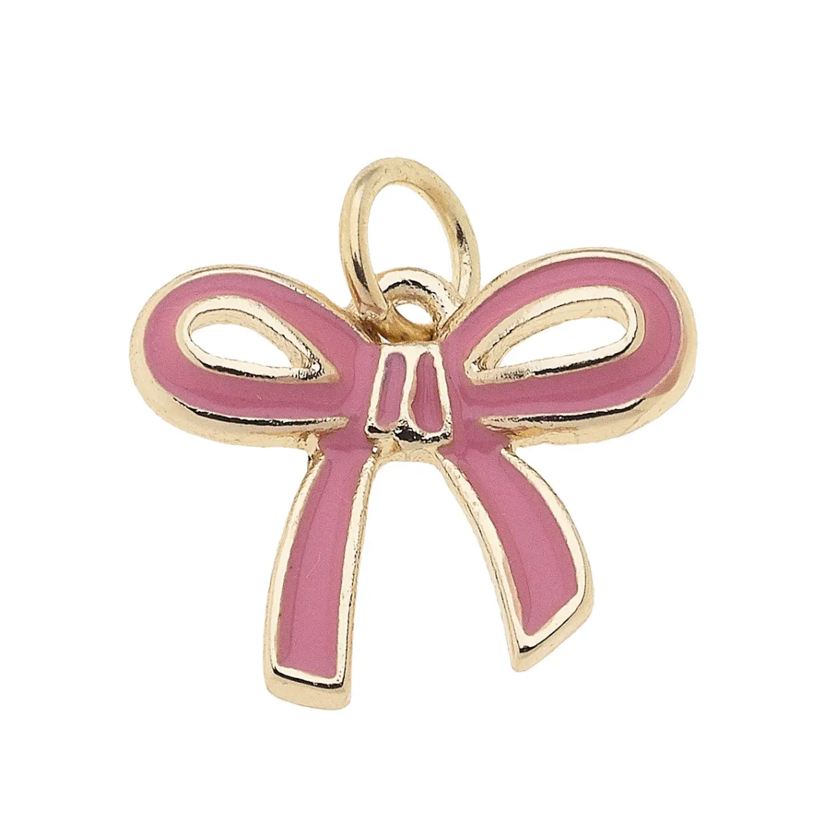 Tied Bow Charm in Light Pink