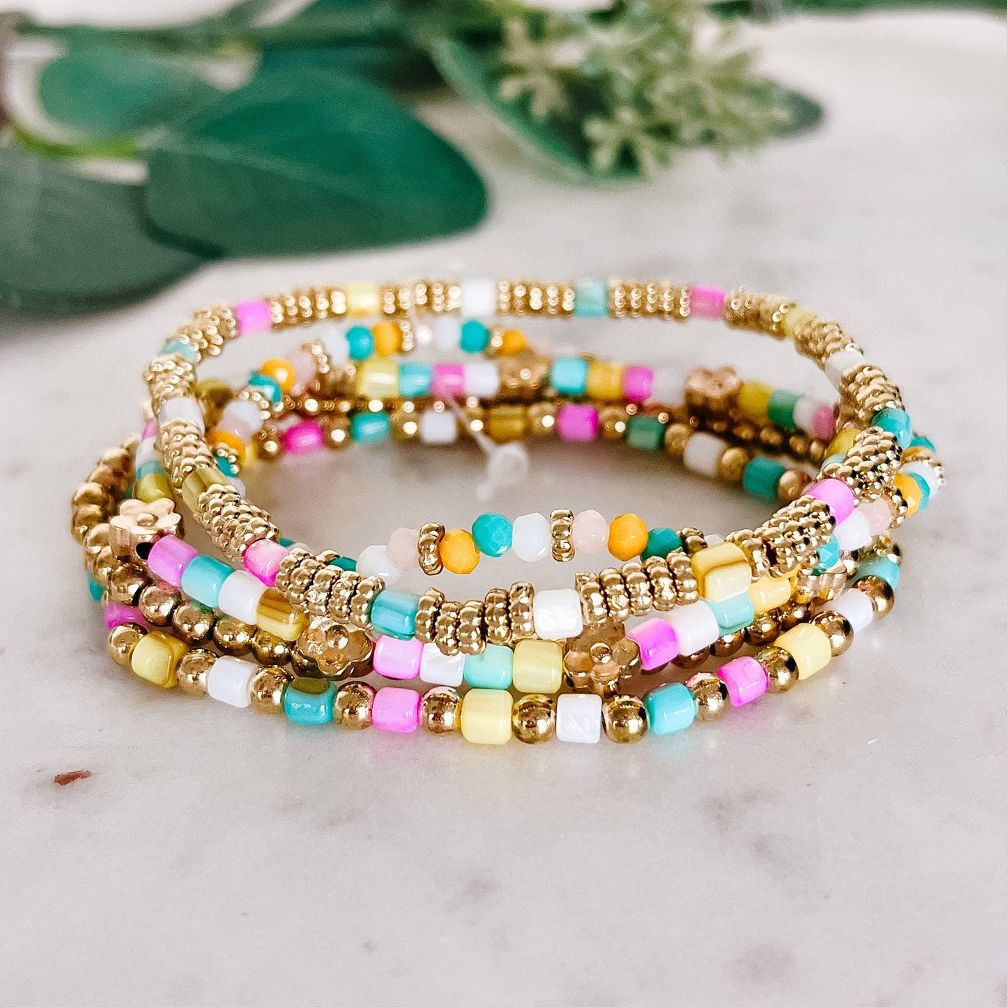 Multi Color Bracelet Stack