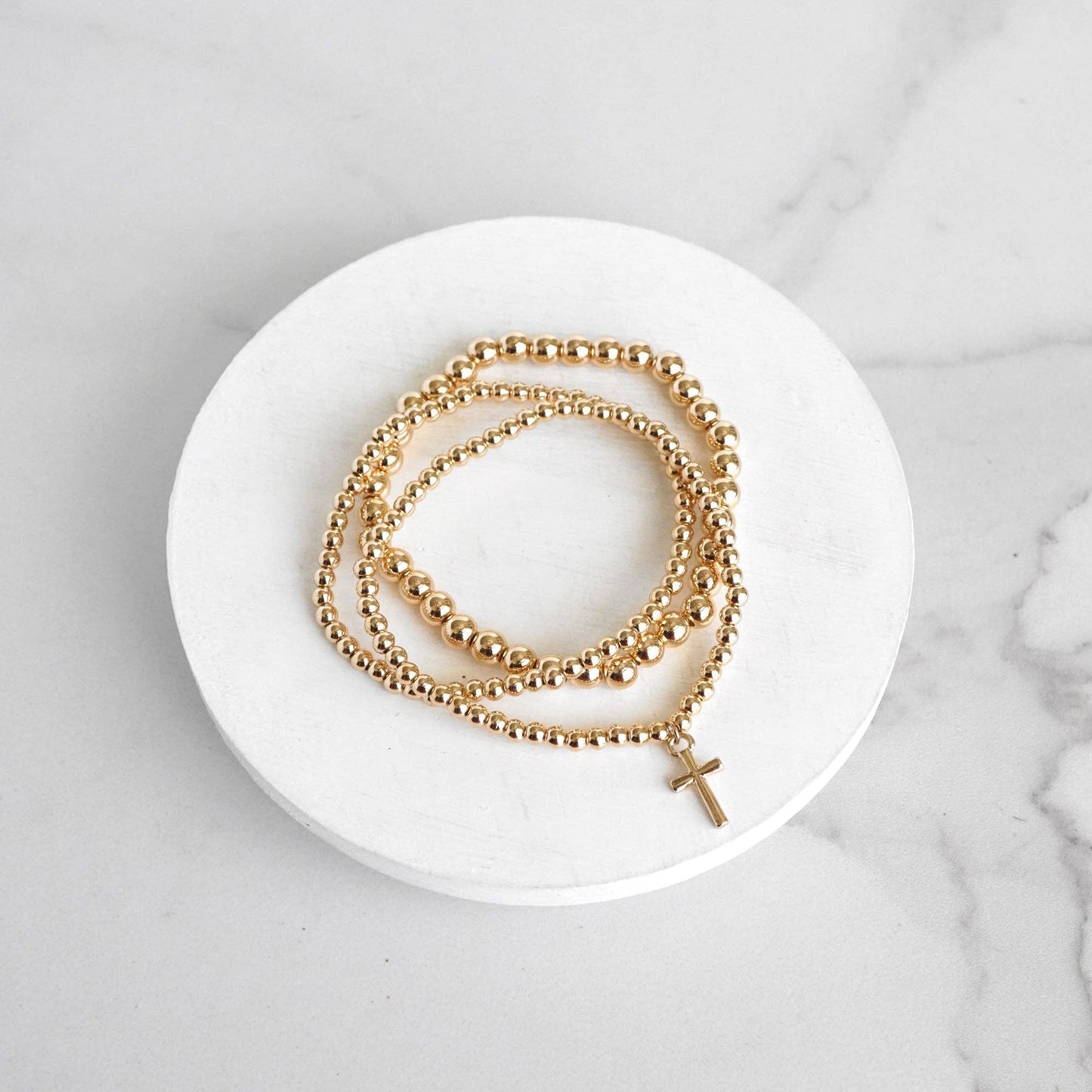 Minimal Cross charm Bracelet