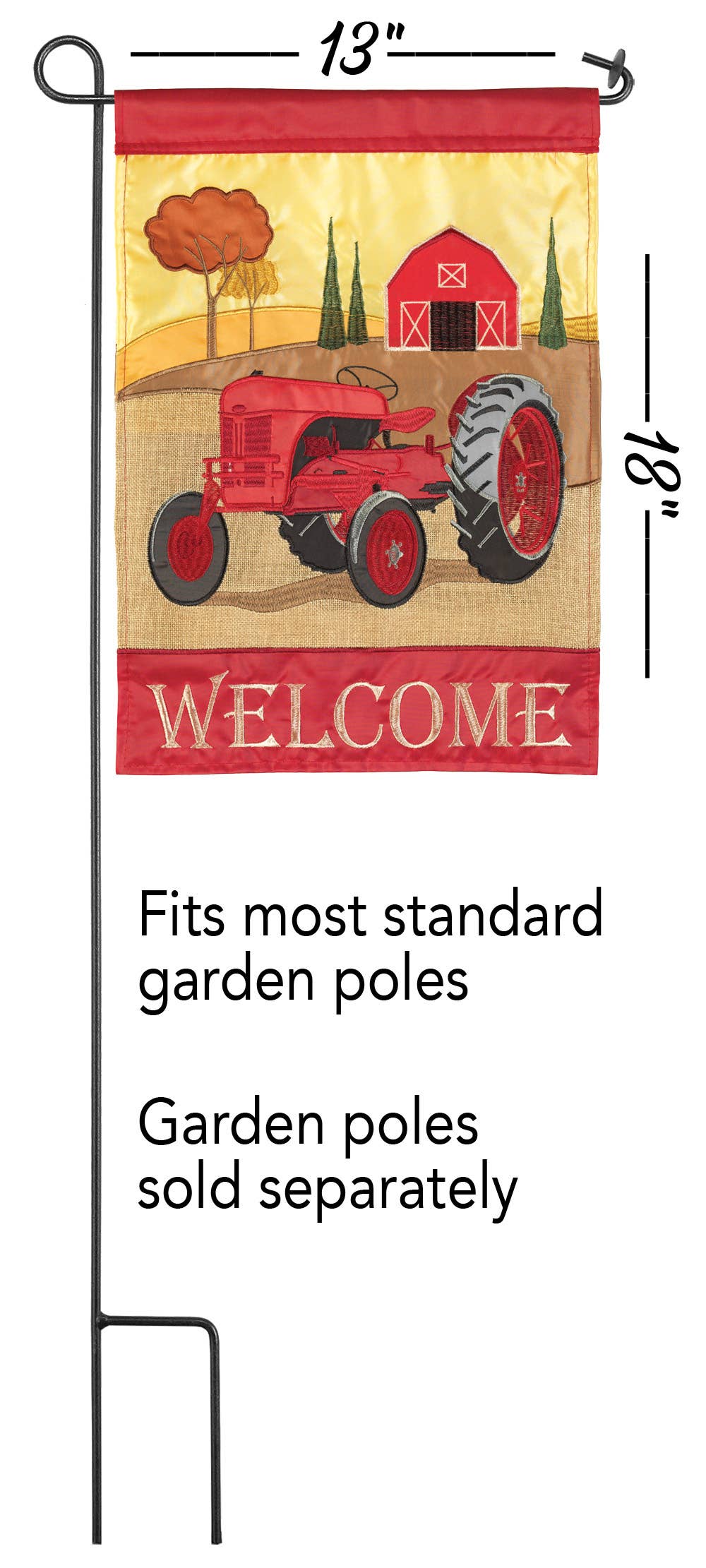 Garden Flag: WELCOME RED FALL
