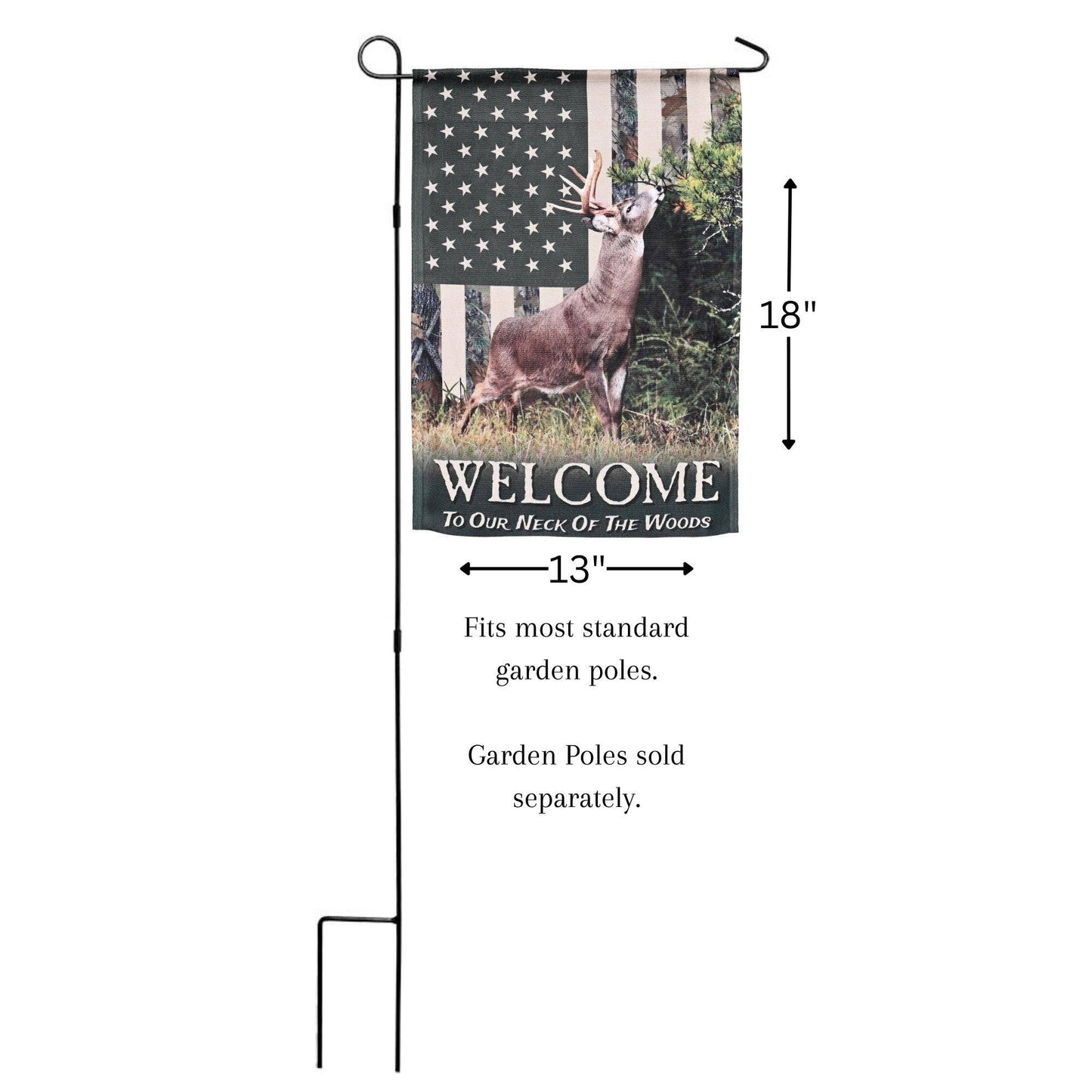 Garden Flag: Flag Deer Camo