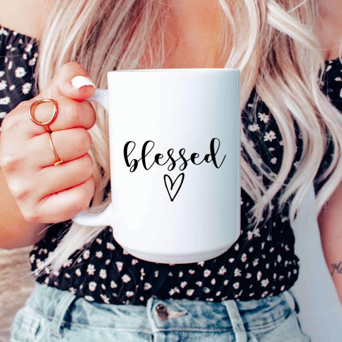 15oz Blessed ceramic coffee mug, blessed, coffee mug*