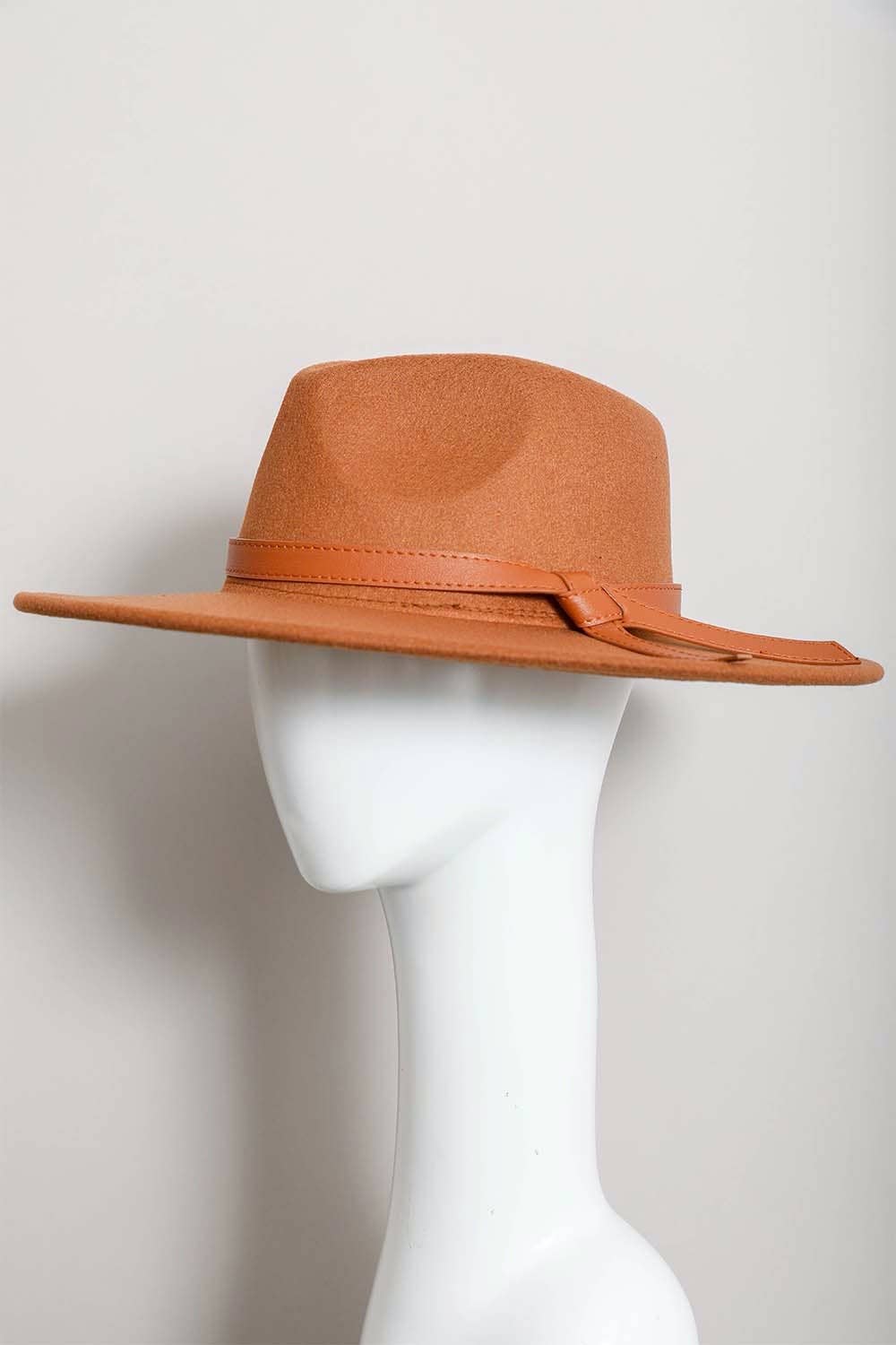 Wide Brim Leather Ribbon Bolero*
