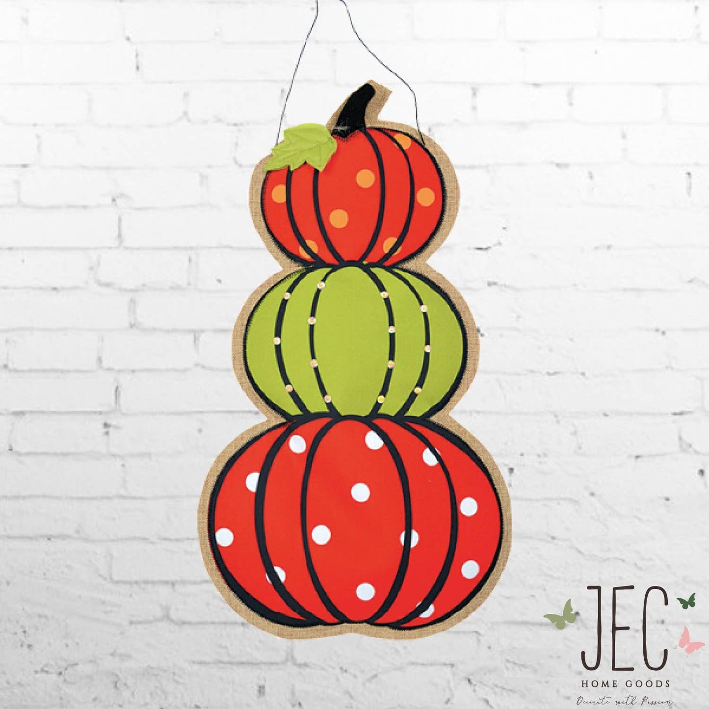 Harvest Pumpkin Tower Door Hanger*