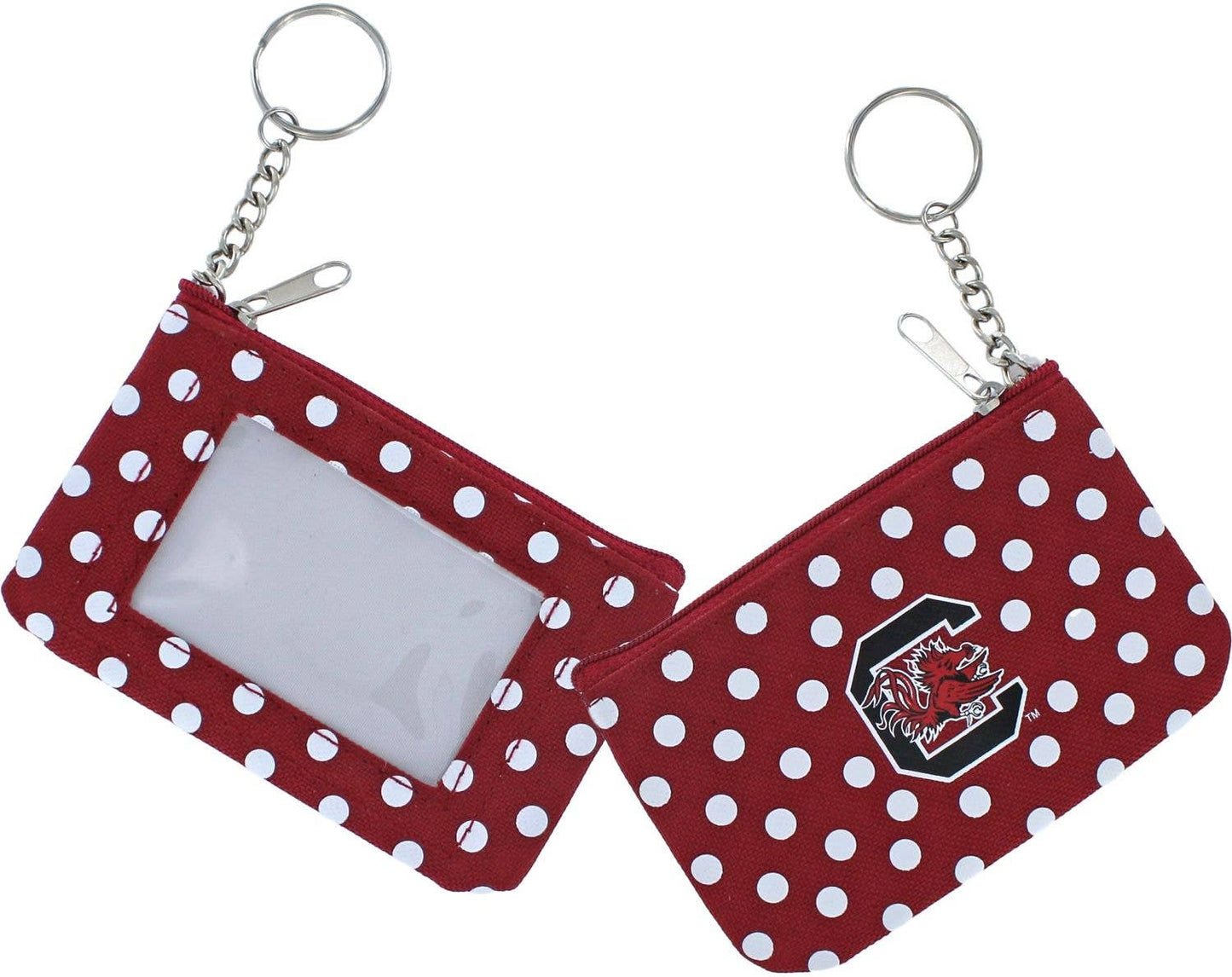 NCAA South Carolina Gamecocks Polka Dot Design Coin Purse*