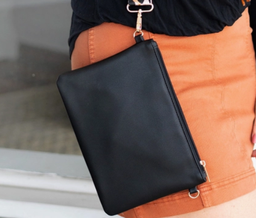 Madeline Black Wristlet*