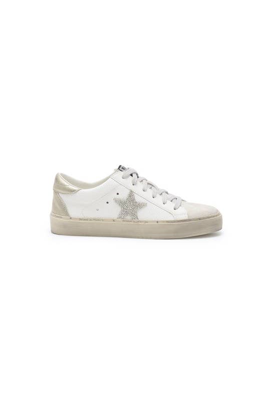 White and Gold Gaby Sneakers