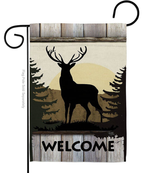 Garden Flag: Welcome Deer