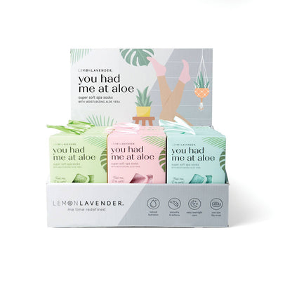 Lemon Lavender You Had Me At Aloe Super Soft Socks
