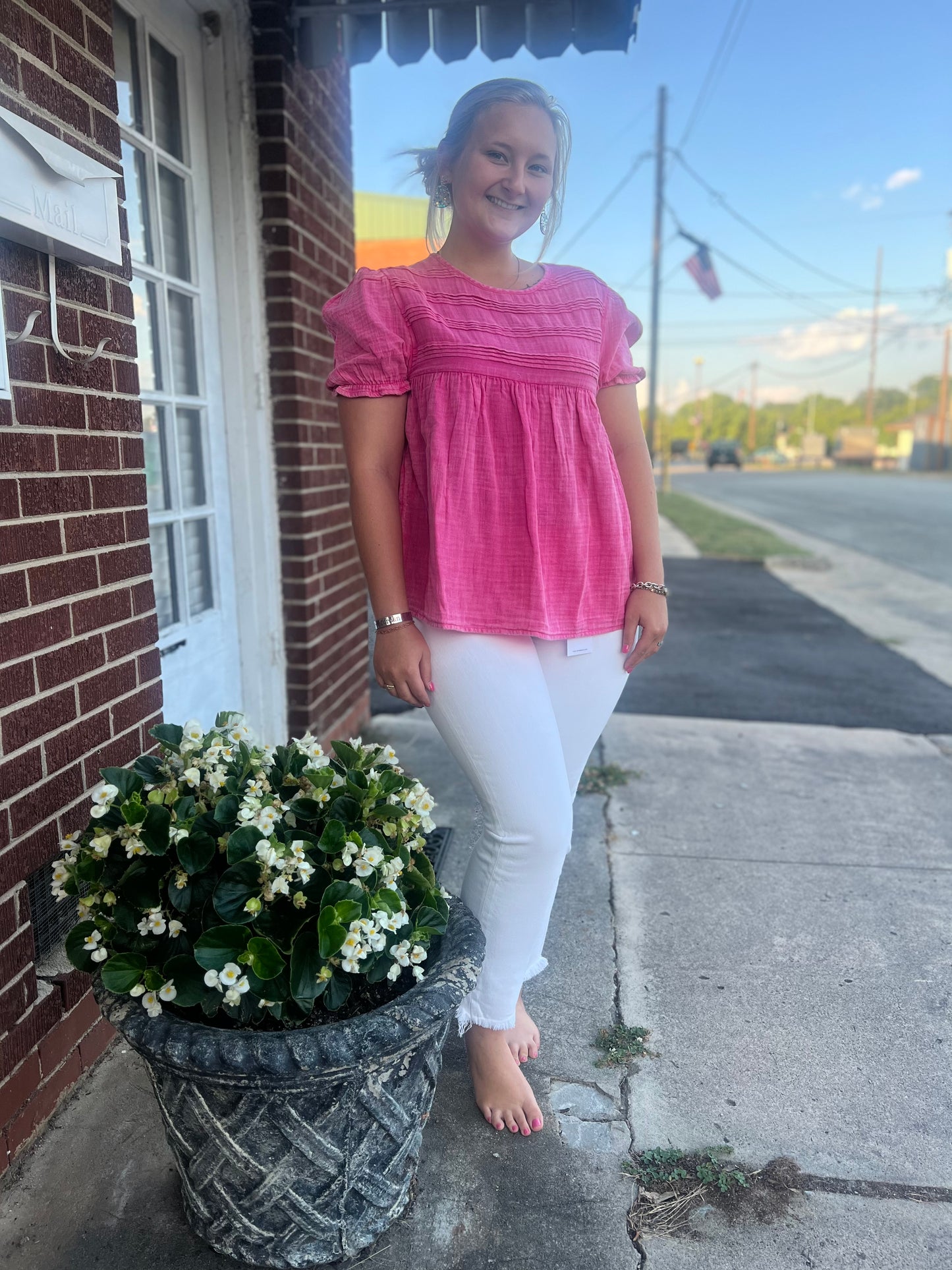 Blazing in Pink Blouse