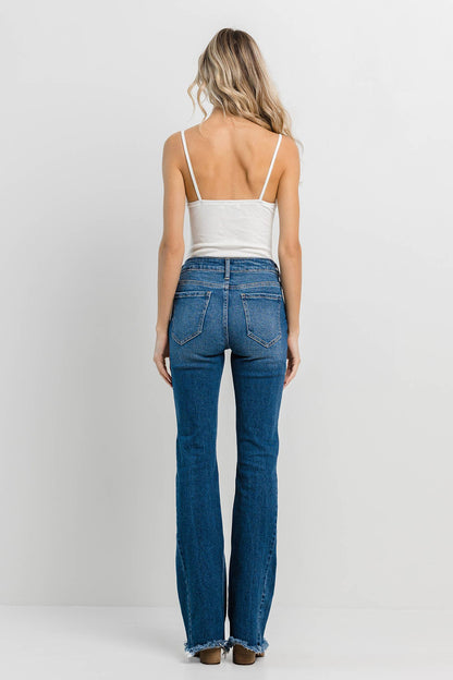 Jelly Jeans Mid Rise Flare with Side Detail*