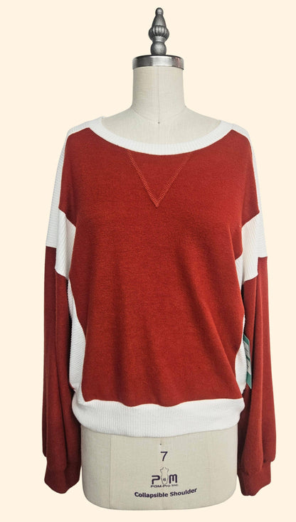 Rust and Ivory Duo Top