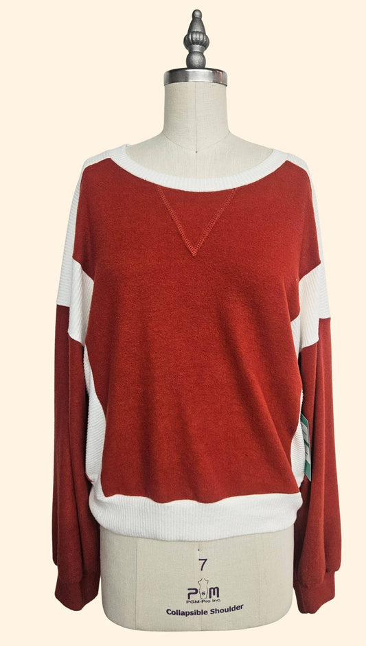 Rust and Ivory Duo Top