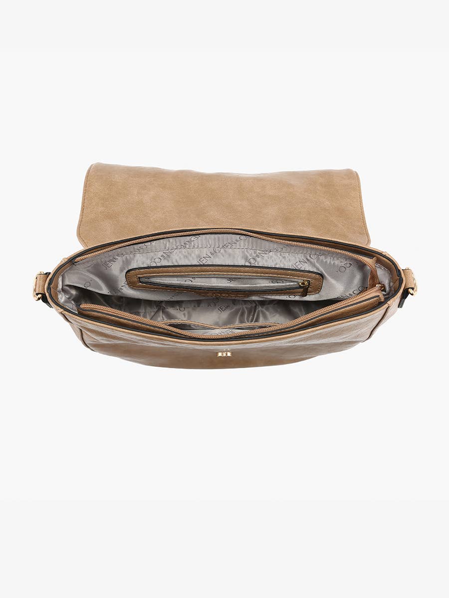 Foster Distressed Dual Zip Crossbody