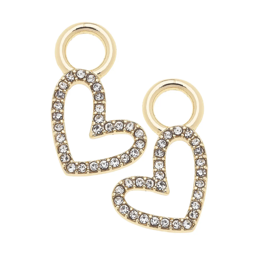Pave Open Heart Huggie Charm