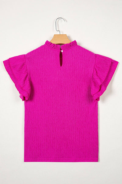 Dramatic Crinkle Pink Top