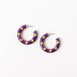 Justine Purple & Gold Earrings