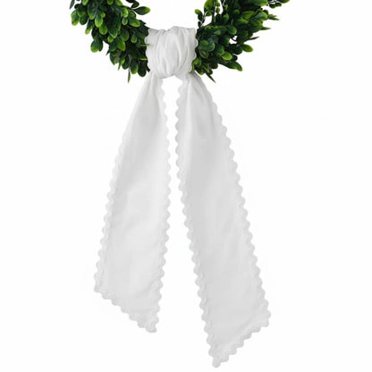 4th Of July Wreath Sash: White