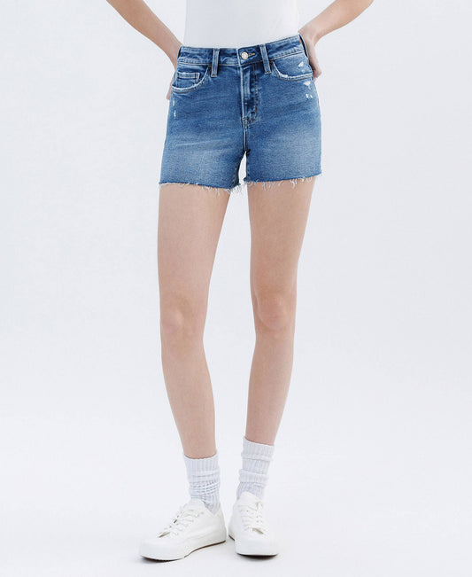 Vervet Raw Hem Denim Shorts