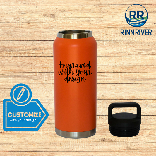 36 Oz Stainless Steel Twist-Off Cap Water Bottle - Orange