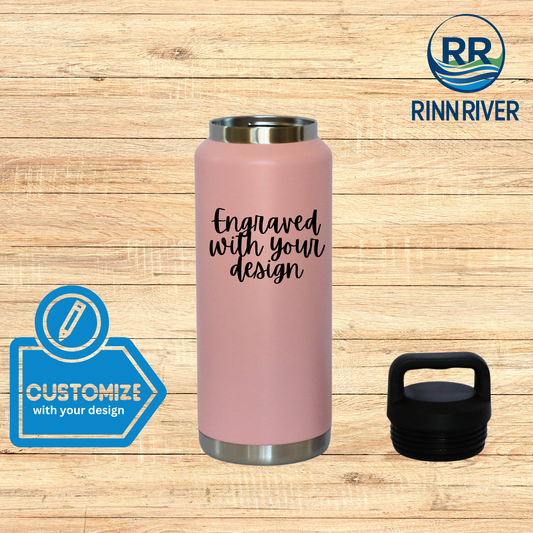 36 Oz Stainless Steel Twist-Off Cap Water Bottle - Pink