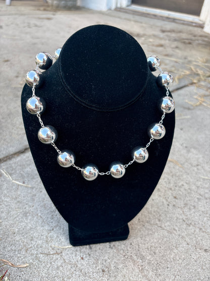 18mm Gold Spherical Chain Necklace