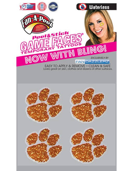 Clemson Game Faces® Temporary Tattoos