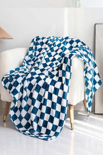 Checkered Print Soft Throw Blanket