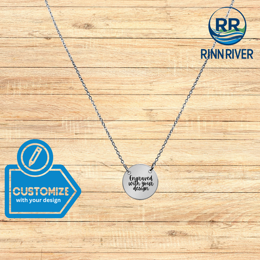 Stainless Steel Circle Necklace for Engraving: Stainless