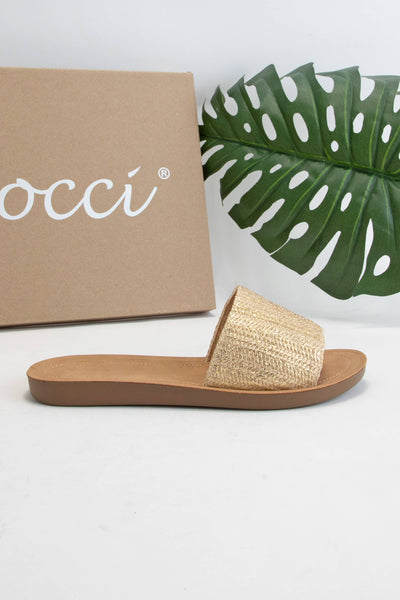 Light Raffia Efron Sandals