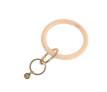 Glitter Silicone Bracelet Key Ring