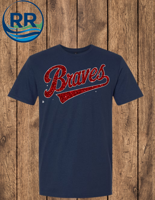 Glitter Braves Jersey Tee