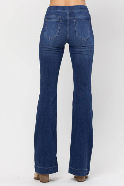 Jelly Jeans Dark Denim Pull On Flare*