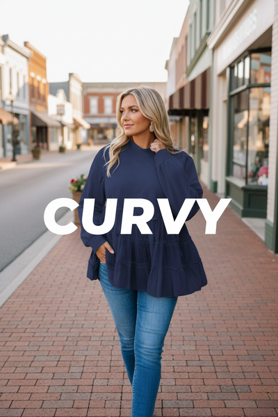 Navy Tiered Ruffle Ribbed Top