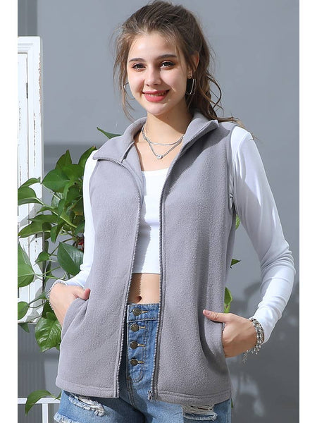 Fleece Vest W/Pockets Zip