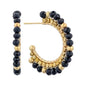 Black Crystal Hoop Earring