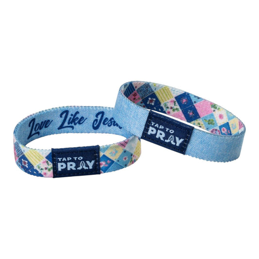 Tap To Pray® Wristband – Patchwork - Love Like Jesus