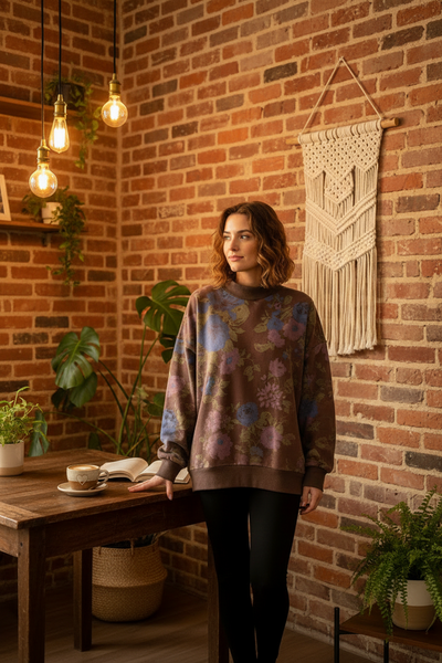 Floral Print Sweatshirt