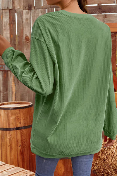 Pearl Lucky Ribbed Sweatshirt